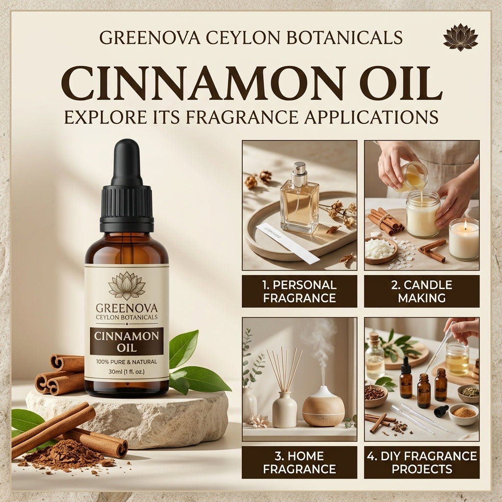 Cinnamon Oil 15ml – Ceylon Cinnamon Botanical Fragrance Oil | Greenova Ceylon Botanicals