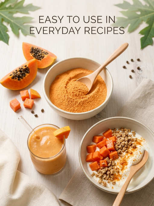 Organic Papaya Powder | 100% Natural Dried Papaya Powder | Greenova Ceylon Botanicals