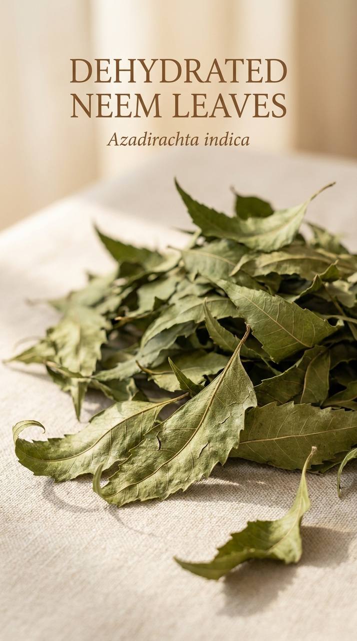 Premium Dehydrated Neem Leaves (Azadirachta indica) | 100% Natural Dried Neem Leaves | Greenova Ceylon Botanicals