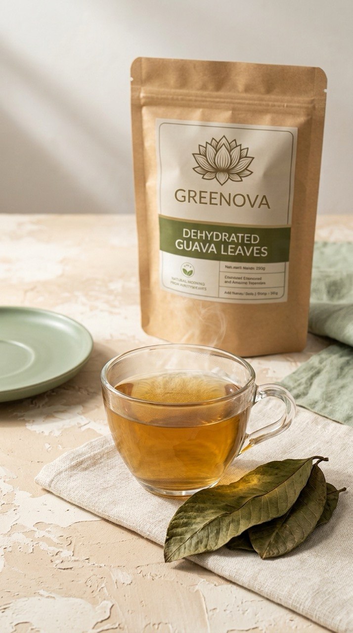 Dehydrated Guava Leaves | Dried Guava Leaf Herbal Tea | Greenova Ceylon Botanicals