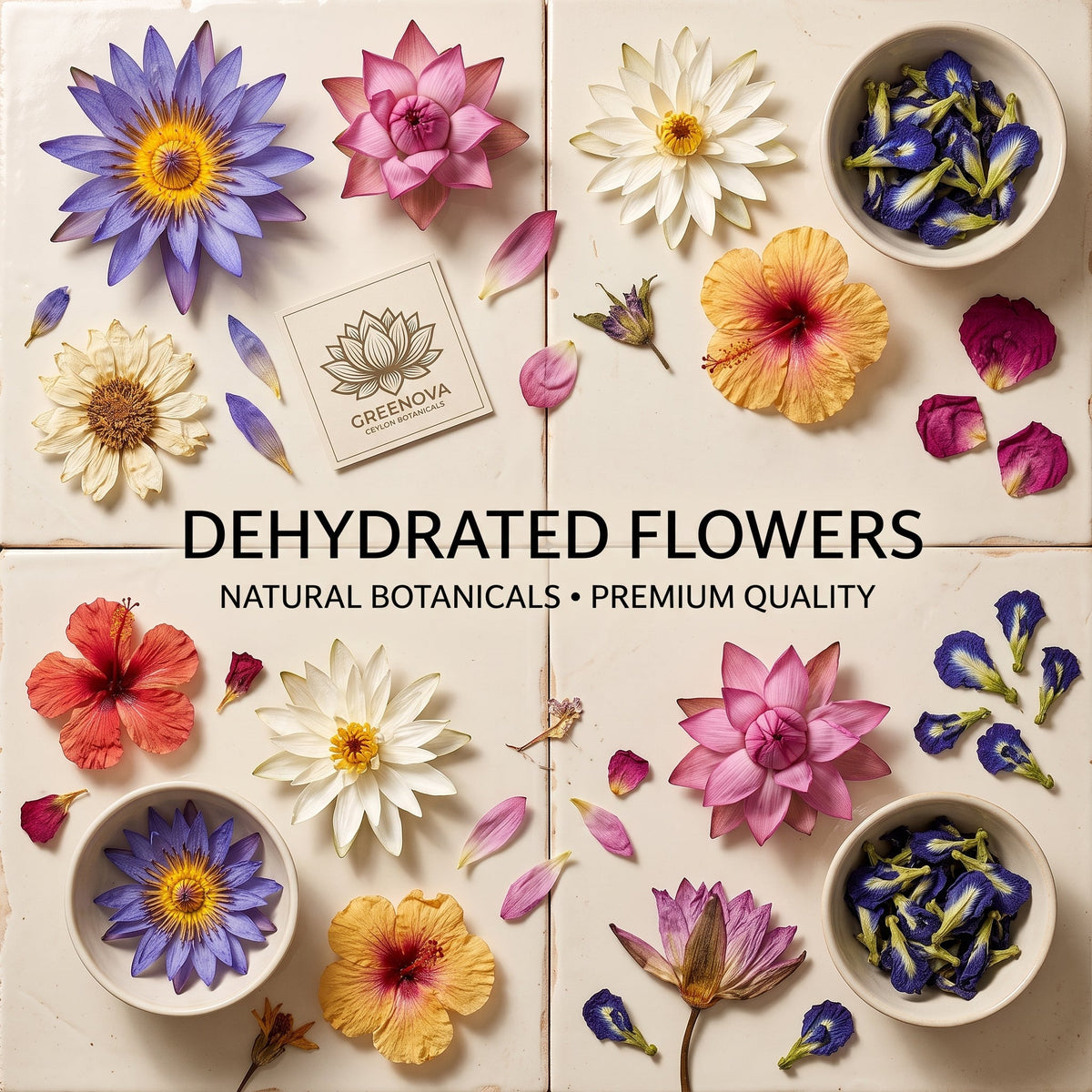 Dehydrated flowers