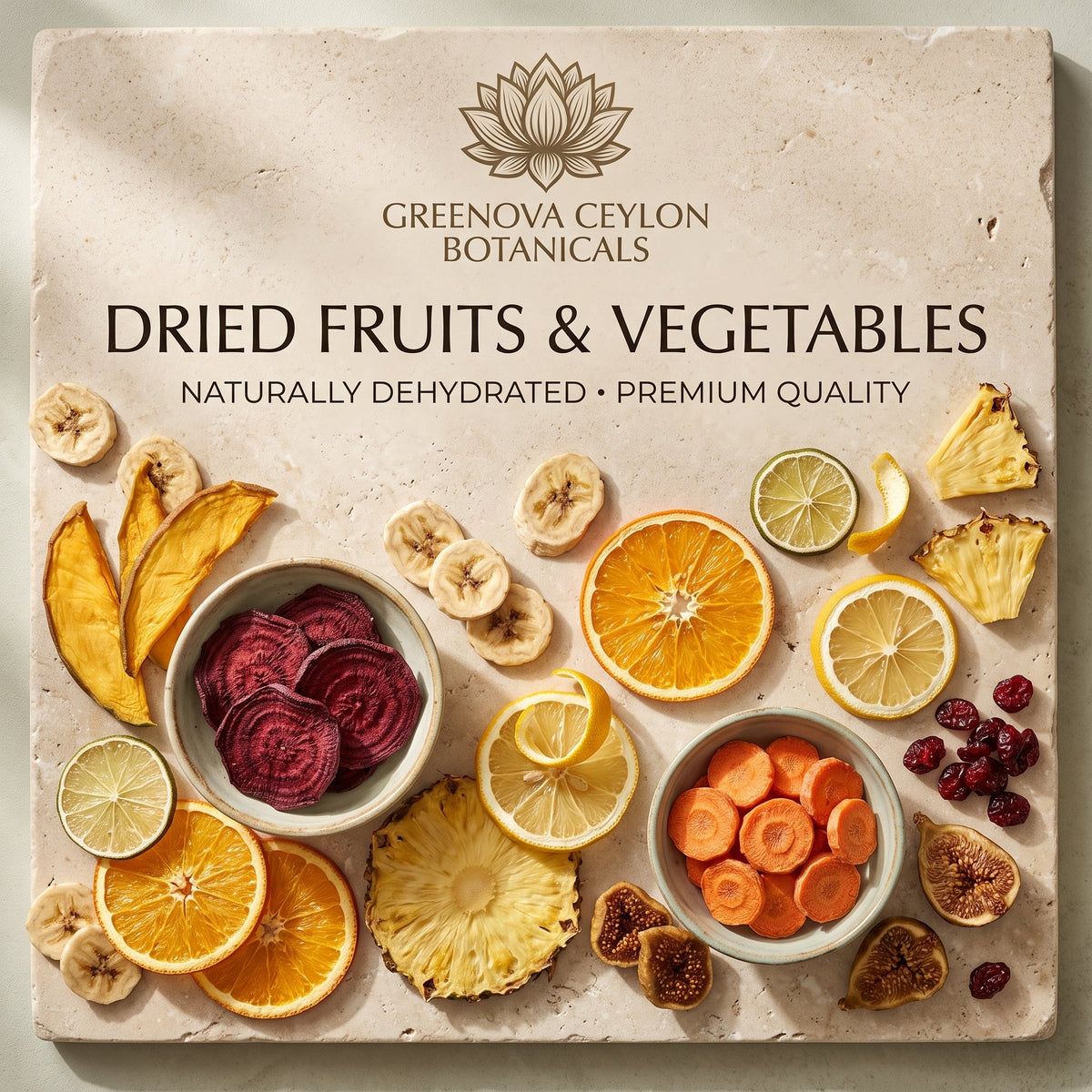 Dried fruits and vegetables
