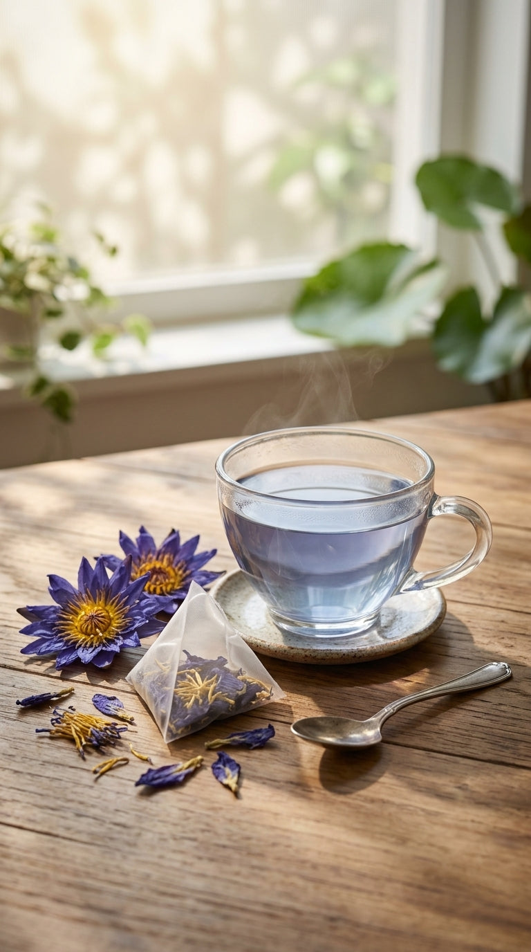 Blue Lotus Tea Bags | Natural Blue Lotus Herbal Tea | Greenova Ceylon Botanicals