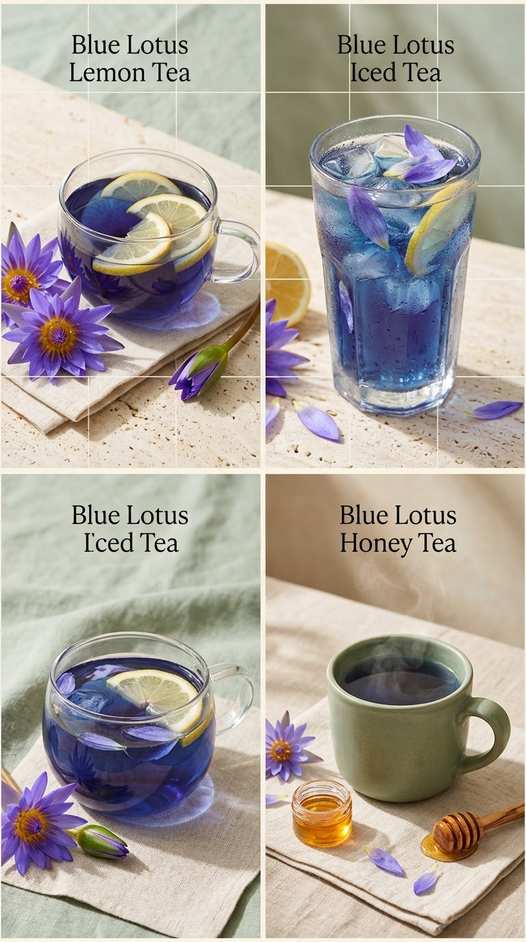 Blue Lotus Tea Bags | Natural Blue Lotus Herbal Tea | Greenova Ceylon Botanicals