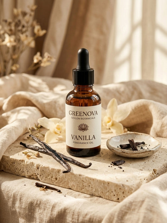 Vanilla Fragrance Oil 15ml – Warm, Sweet & Comforting Aroma | Greenova Ceylon Botanicals