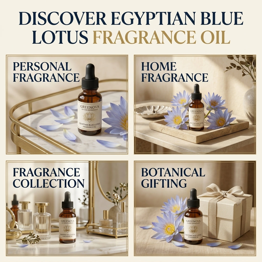 Egyptian Blue Lotus Fragrance Oil 15ml | Spiritual & Meditation Inspired Fragrance | Greenova Ceylon Botanicals