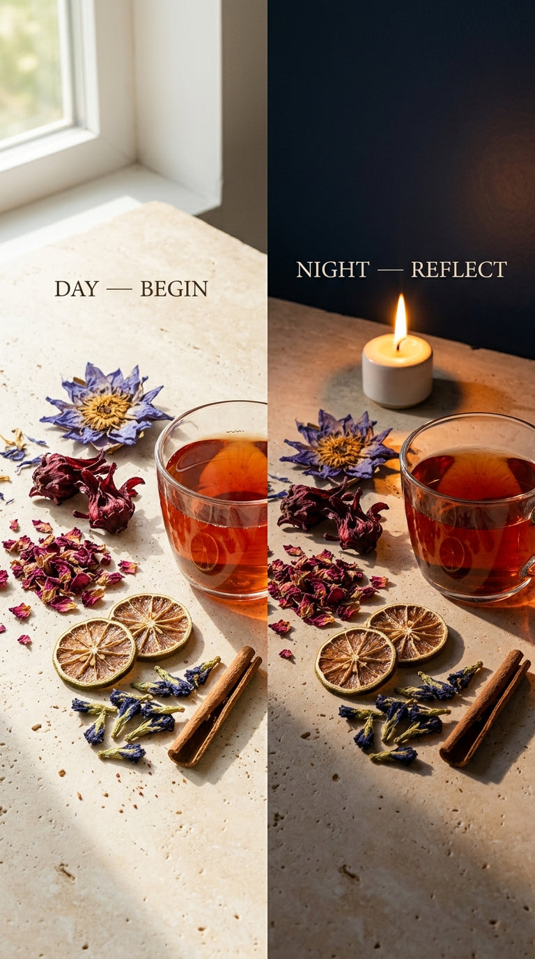 Spiritual Awakening Botanical Combo | Blue Lotus, Hibiscus, Rose, Lime, Butterfly Pea & Cinnamon