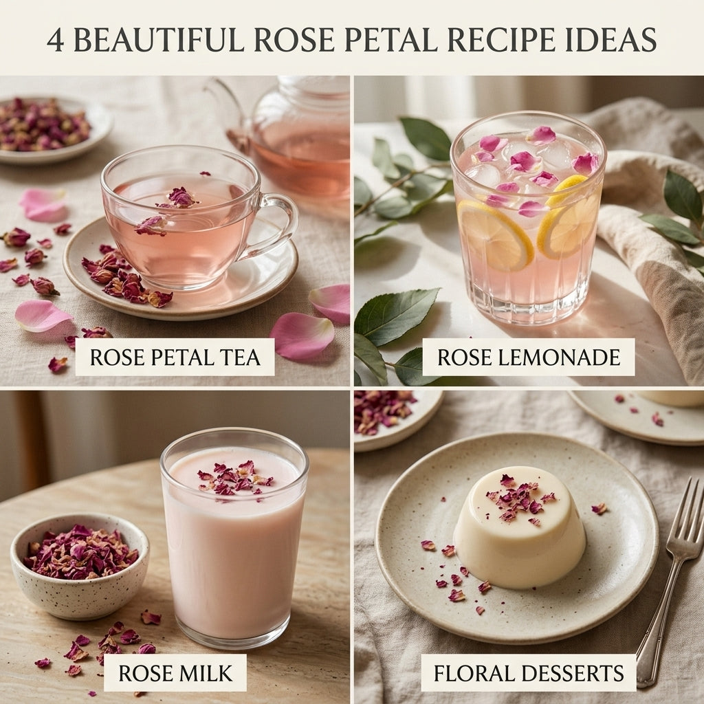 Dried Rose Petals | Natural Floral Tea & Botanical Ingredient | Greenova Ceylon Botanicals