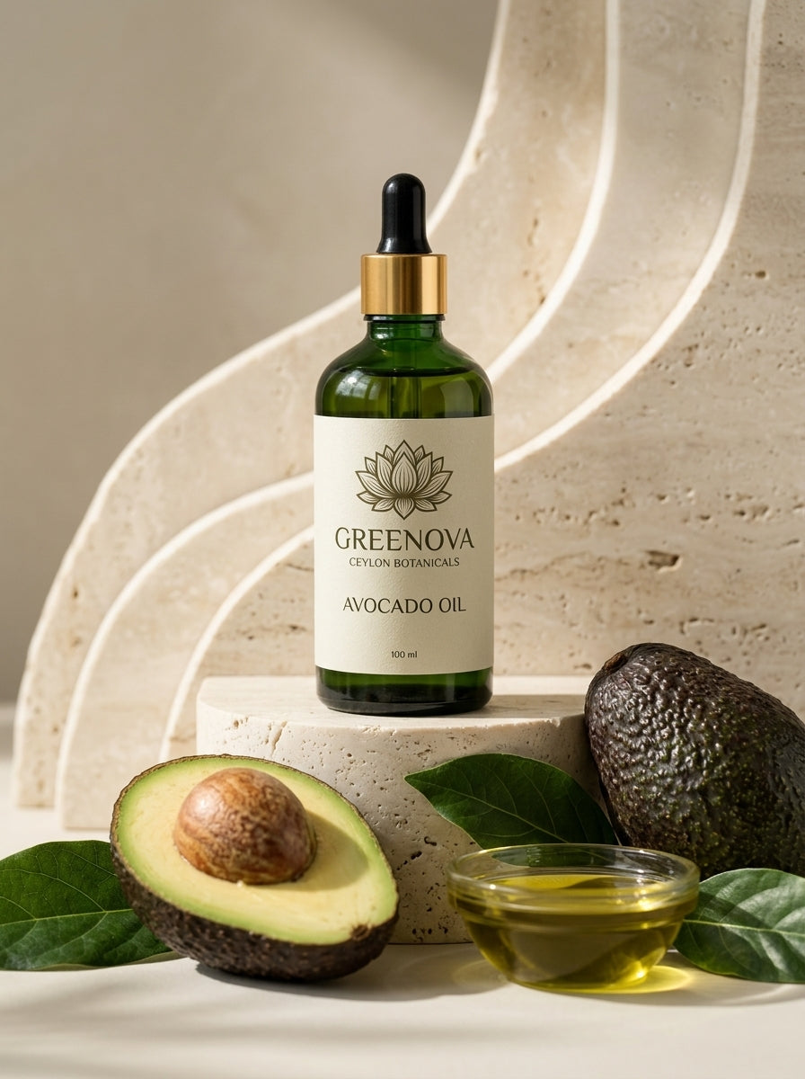 Avocado Oil for Skin & Hair Care | Greenova Ceylon Botanicals 15ml