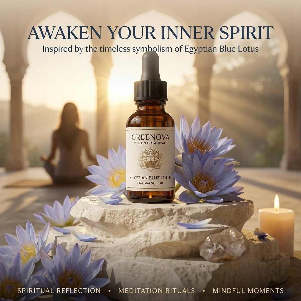 Egyptian Blue Lotus Fragrance Oil 15ml | Spiritual & Meditation Inspired Fragrance | Greenova Ceylon Botanicals