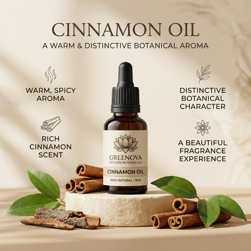 Cinnamon Oil 15ml – Ceylon Cinnamon Botanical Fragrance Oil | Greenova Ceylon Botanicals