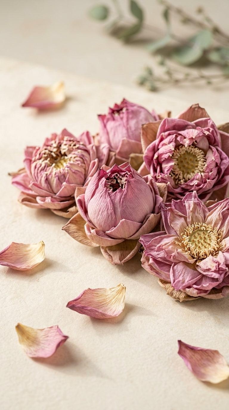 Dehydrated Pink Lotus Flowers – Natural Dried Lotus for Tea & Herbal Infusions