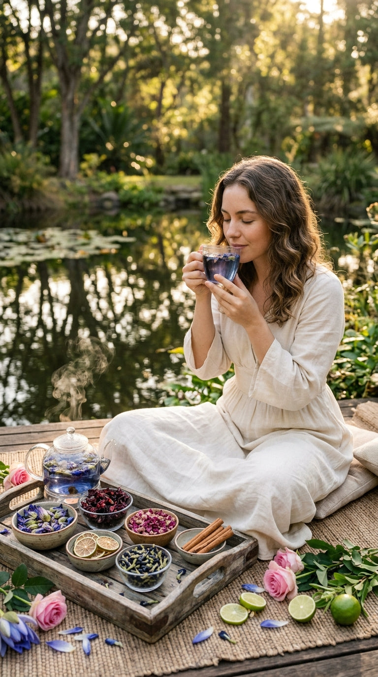 Spiritual Awakening Botanical Combo | Blue Lotus, Hibiscus, Rose, Lime, Butterfly Pea & Cinnamon