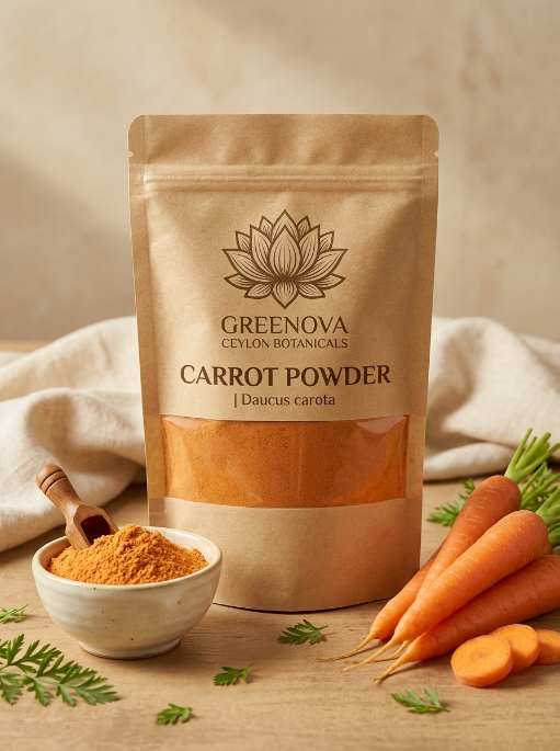 Natural Carrot Powder | Dried Carrot Powder | Greenova Ceylon Botanicals