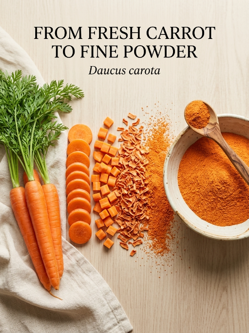 Natural Carrot Powder | Dried Carrot Powder | Greenova Ceylon Botanicals