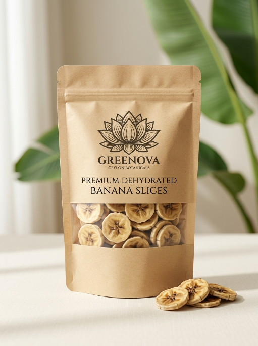 Dehydrated Banana Slices | Natural Dried Banana | Greenova Ceylon Botanicals