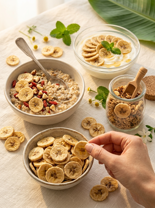 Dehydrated Banana Slices | Natural Dried Banana | Greenova Ceylon Botanicals