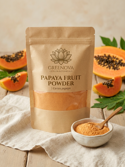 Organic Papaya Powder | 100% Natural Dried Papaya Powder | Greenova Ceylon Botanicals