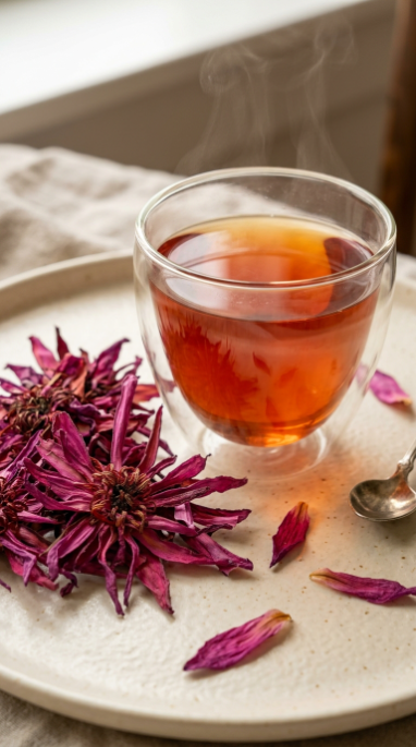 Dehydrated Red Water Lily Flowers | Natural Dried Water Lily | Greenova Ceylon Botanicals