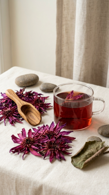 Dehydrated Red Water Lily Flowers | Natural Dried Water Lily | Greenova Ceylon Botanicals