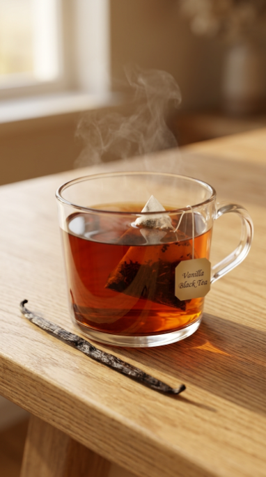 Vanilla Black Tea Bags | Aromatic Vanilla Black Tea | Greenova Ceylon Botanicals 20 tea bags