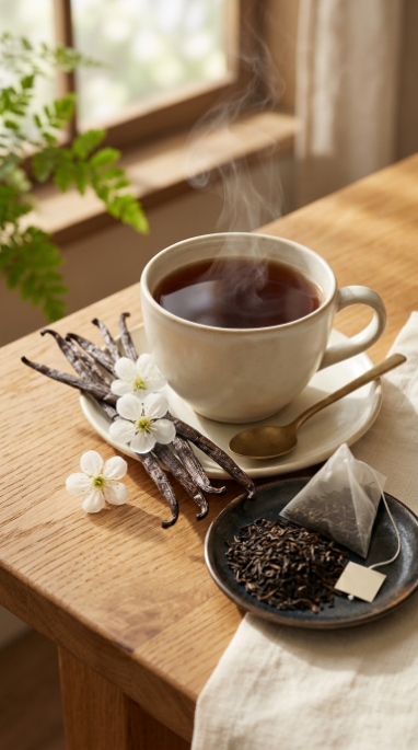 Vanilla Black Tea Bags | Aromatic Vanilla Black Tea | Greenova Ceylon Botanicals 20 tea bags