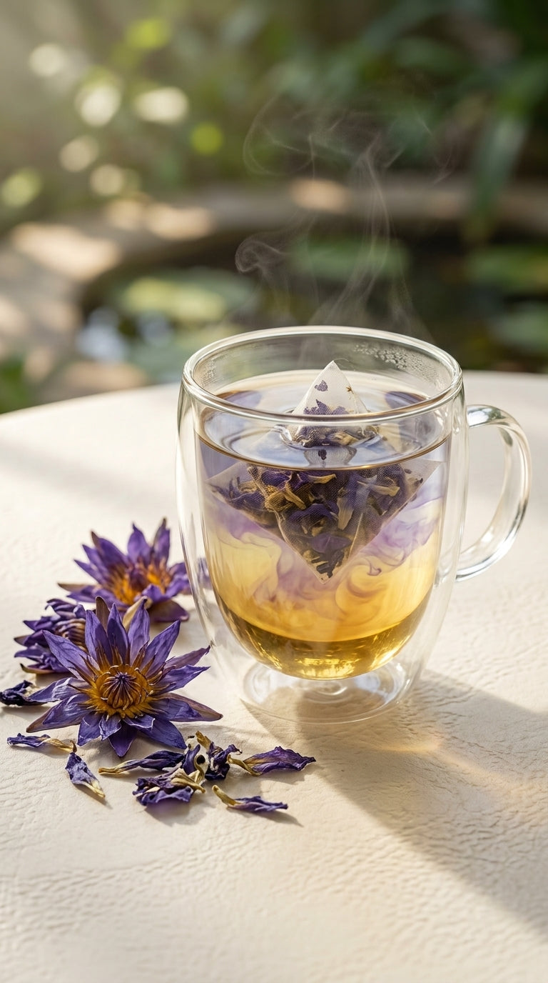 Blue Lotus Tea Bags | Natural Blue Lotus Herbal Tea | Greenova Ceylon Botanicals