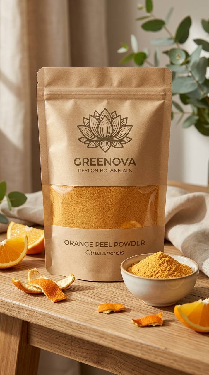 Premium Orange Peel Powder | 100% Natural Dried Citrus Peel | Face Mask | DIY Skincare | Soap Making | Body Scrub | Product of Sri Lank