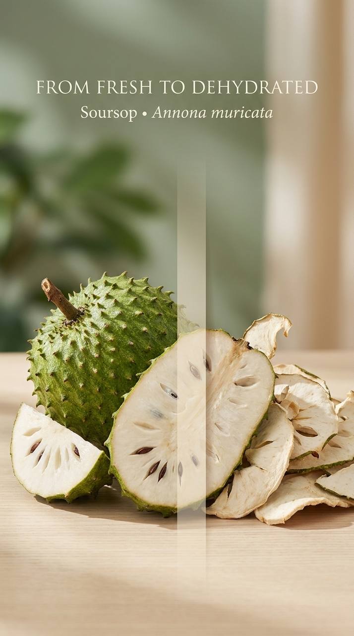 Premium Dehydrated Soursop Fruit Slices 250g | 100% Natural Freeze Dried Soursop | Tropical Frui t 250g (8.82oz) Snack | Smoothies | Tea | Product of Sri Lanka