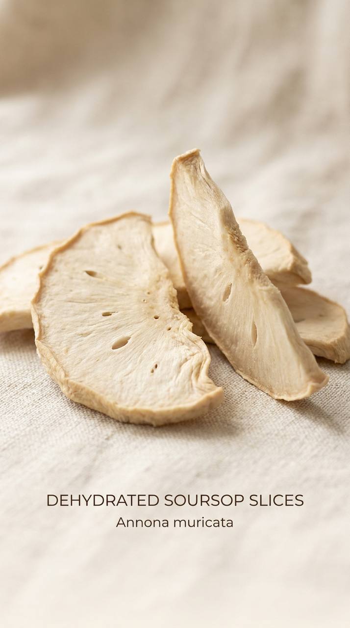 Premium Dehydrated Soursop Fruit Slices 250g | 100% Natural Freeze Dried Soursop | Tropical Frui t 250g (8.82oz) Snack | Smoothies | Tea | Product of Sri Lanka