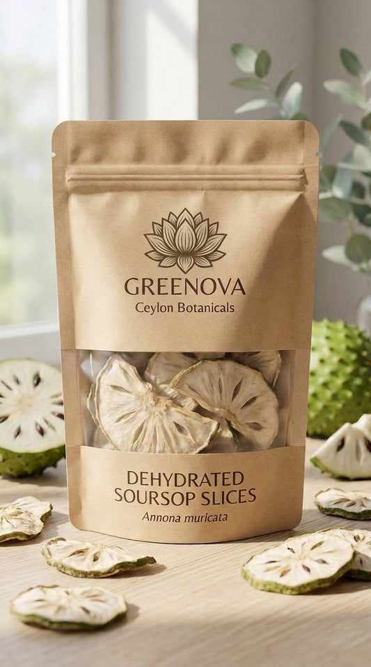 Premium Dehydrated Soursop Fruit Slices 250g | 100% Natural Freeze Dried Soursop | Tropical Frui t 250g (8.82oz) Snack | Smoothies | Tea | Product of Sri Lanka