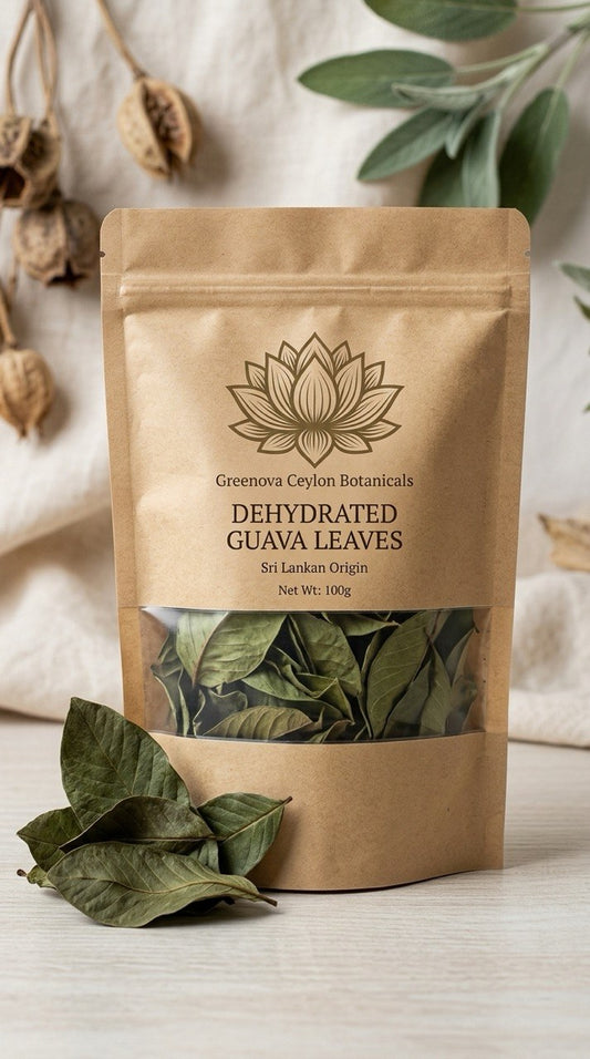 Dehydrated Guava Leaves | Dried Guava Leaf Herbal Tea | Greenova Ceylon Botanicals